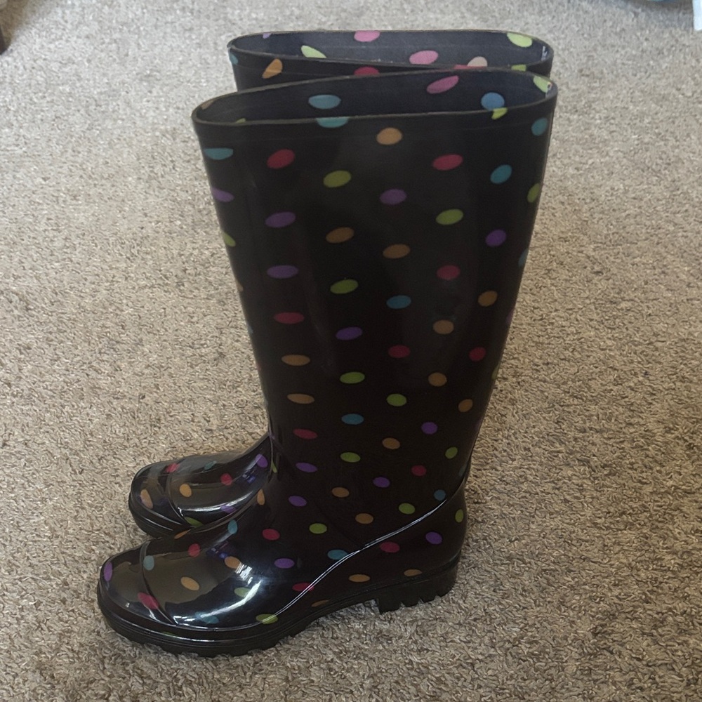 Colorful Polka Dot Rain Boots